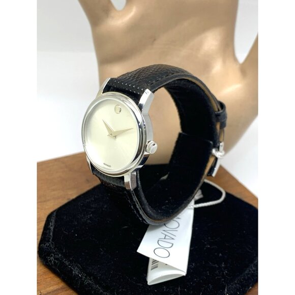 Movado Women\'s Watch 2100003 Swiss Quartz Silver Museum Silver Dial Leather Band main image 11